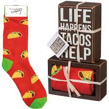 Socks | Box Sign And Socks Tacos