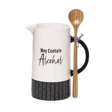 May Contain Alcohol Pitcher W/ Spoon