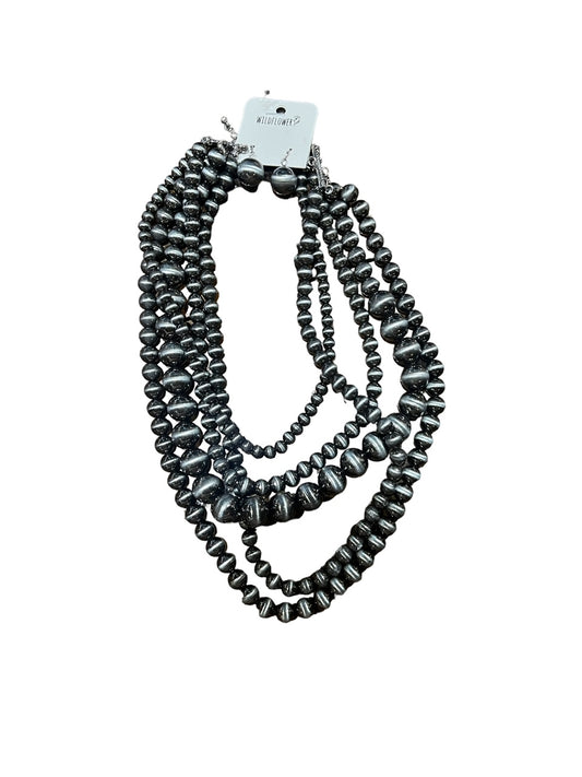 Necklace | Navajo Pearls Multi Layer Western Necklace Set