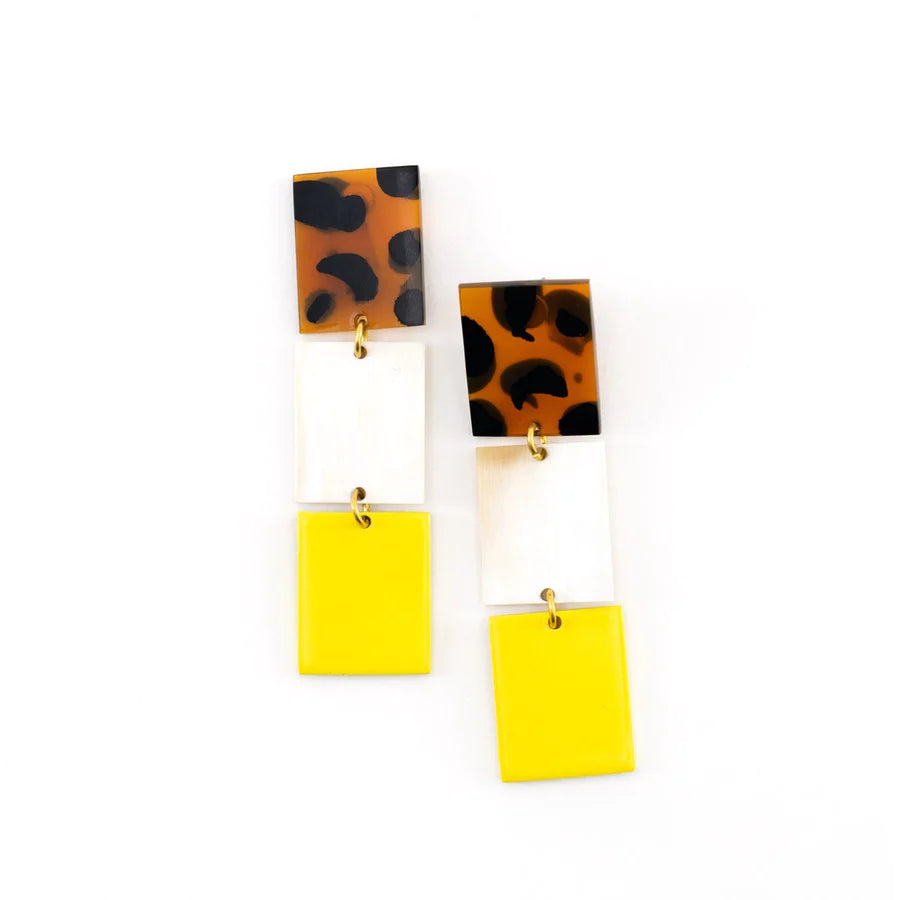 Sunshine Tienda | Poppy Tortoise Neon Drop Earrings